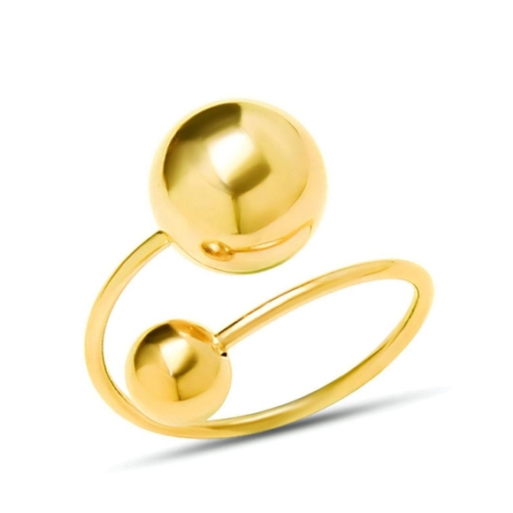 18K Gold Plated Stainless Steel Ring - Picture 3 of 9